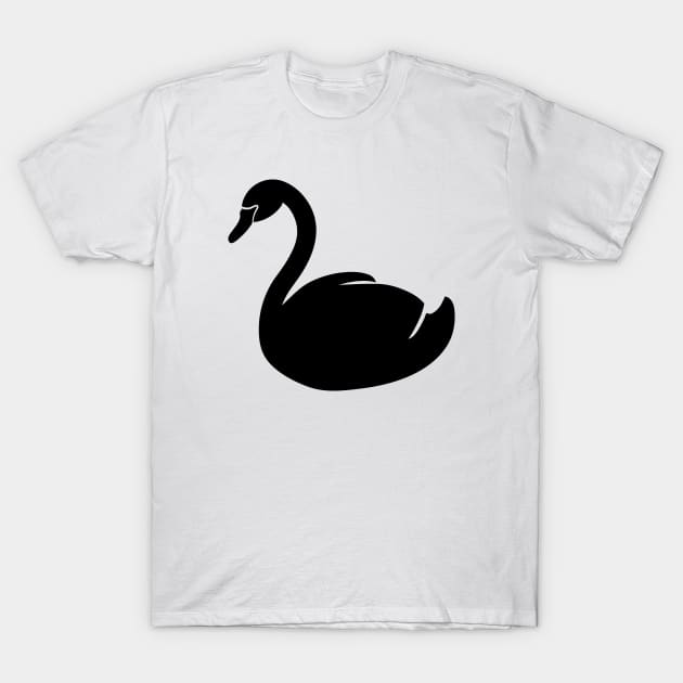 Swan Silhouette T-Shirt by KC Happy Shop